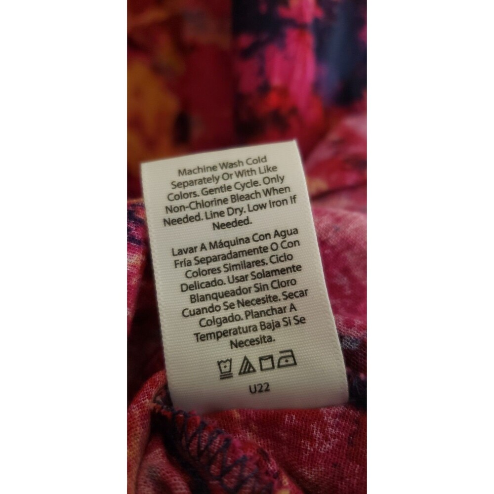 Terra & Sky Plus Size 1X  Floral Peasant Dress Smocked Long Sleeve Boho Chic - Picture 6 of 9